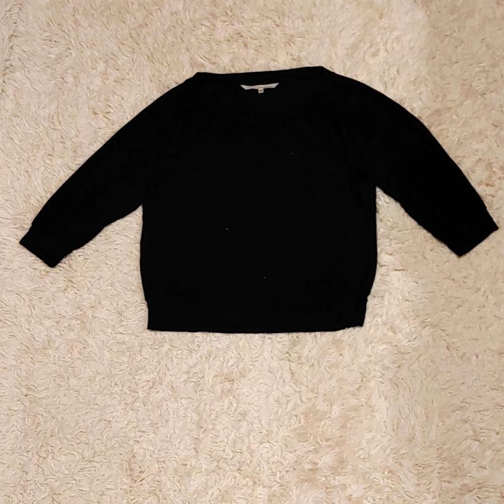 RACHEL Shimmery Black Half-Sleeved Top